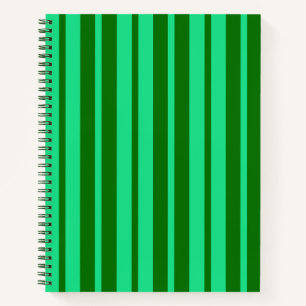 Süße grüne stilvolle Streifenmuster-Design Notizbuch