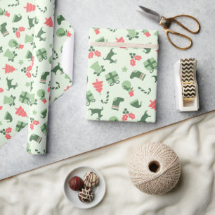 Süße grüne Weihnachts-Premium-Geschenkpapier Geschenkpapier