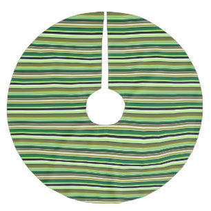 Süße grüne weiße Streifen Polyester Weihnachtsbaumdecke