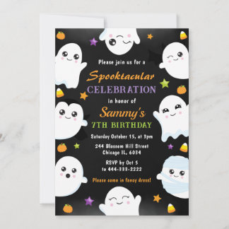 Süße gruselige Geister Halloween Geburtstag Einladung