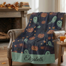 Süße gruselige Halloween-Flanelldecke | Personalis