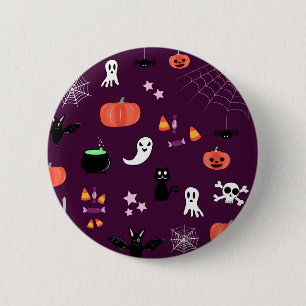 Süße gruselige Halloween-Kunst Button