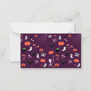 Süße gruselige Halloween-Kunst Mitteilungskarte