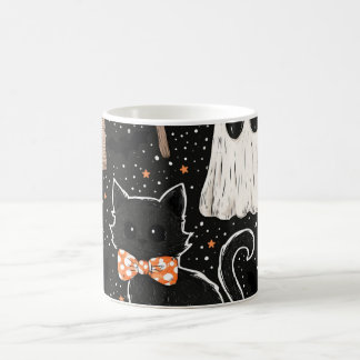 Süße gruselige Halloween-Party-Katzen und -Geister Kaffeetasse