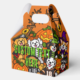 Süße gruselige Hunde Halloween Orange Benutzerdefi Geschenkschachtel