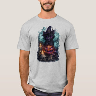 süße gruselige Katzenhexe Katze gothisches Kätzche T-Shirt