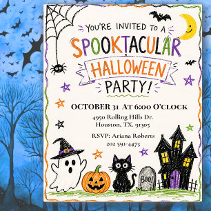 Süße gruselige Kinder-Halloween-Party Einladung