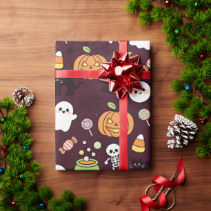 Süße gruselige Party-Geschenkverpackung, lustiger Geschenkpapier