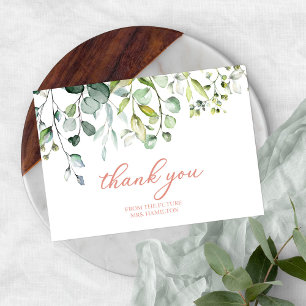 Süße Grußkarte zur Bridal Shower mit Dankeschön un Dankeskarte