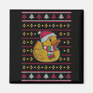 Süße Gummi-Ente Enten-Weihnachten Santa Clause Magnet