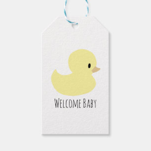 Süße Gummiente-Baby-Shower-Geschenkanhänger Geschenkanhänger