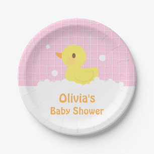 Süße Gummienten Baby Shower Partyartikel Pappteller