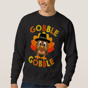 Süße Gurgel Gurgel Truthahn Pilger Kleine Jungen A Sweatshirt