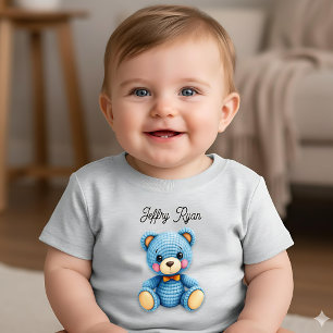 Süße Häkelbär Personalisiert Baby T-shirt