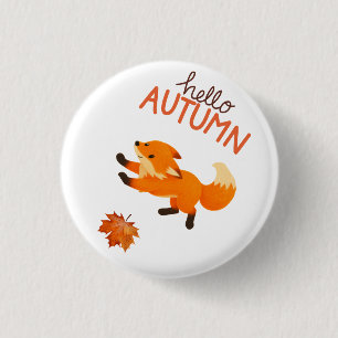 Süße Hallo Herbst Blätter Herren T-Shirt Button