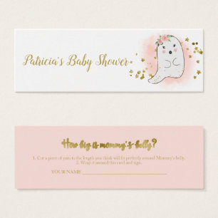 Süße Halloween-Baby-Party-Bauchmesskarte