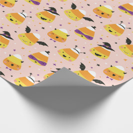 Süße Halloween Candy Corns in Kostümen Geschenkpapier