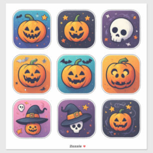 Süße Halloween-Cartoon-Icons 👻 Aufkleber
