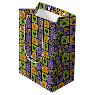 Süße Halloween-Charaktere Mittlere Geschenktüte