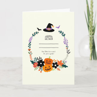 Süße Halloween-Einladung Karte