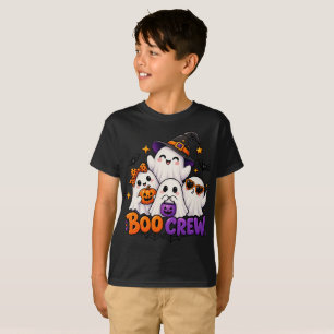 Süße Halloween-Geister Boo Crew Kinder T-Shirt