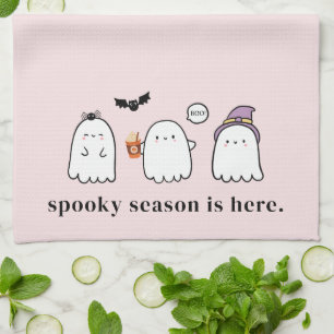 Süße Halloween-Geister Gruselige Saison Boo Rosa Geschirrtuch
