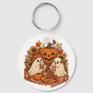 Süße Halloween-Geister Kürbis Herbst Picknick Grus Schlüsselanhänger
