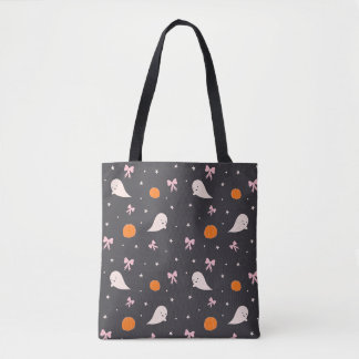 Süße Halloween-Geister-Muster-Tasche | Schwarz Tasche