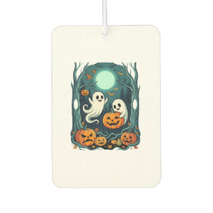 Süße Halloween-Geister und Jack O Lantern Wald (2 Autolufterfrischer