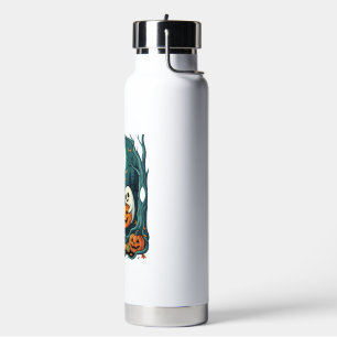 Süße Halloween-Geister und Jack O Lantern Wald (2 Trinkflasche
