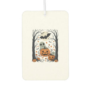 Süße Halloween-Geister und Jack O Lantern Wald Autolufterfrischer