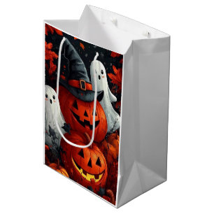 Süße Halloween-Geister und Kürbis-Geschenke Mittlere Geschenktüte