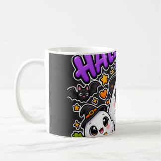 Süße Halloween-Geisterfamilie Kaffeetasse