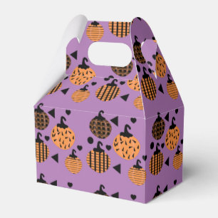 Süße Halloween-Geometrie-Konfetti-Kürbisse Geschenkschachtel