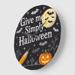 Süße Halloween-Geschenkverpackung Große Wanduhr