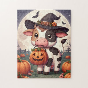 Süße Halloween-Hexenkuh