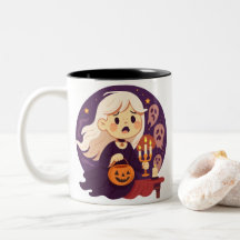 Süße Halloween-Horror-Hexentasse – Gruselige Geist