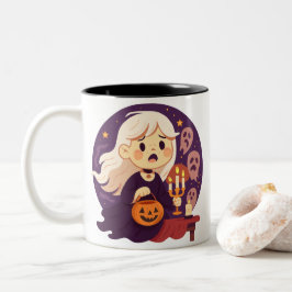 Süße Halloween-Horror-Hexentasse – Gruselige Geist Zweifarbige Tasse