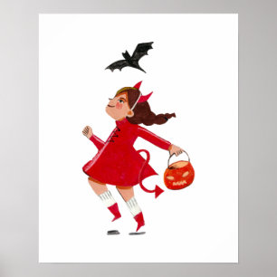 Süße Halloween-Kinderkostüme Trick-or-Treat-Parade Poster