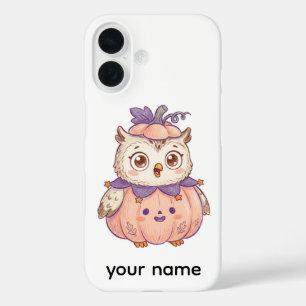 Süße Halloween-Kürbis-Eule Personalisierte iPhone- iPhone 16 Hülle