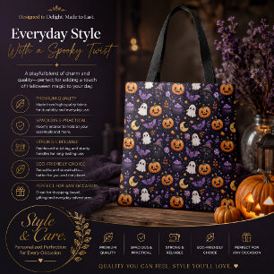 Süße Halloween-Kürbis-Geisterkatze-Fledermaus-Must Tasche
