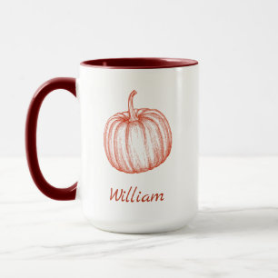 Süße Halloween-Kürbis-Illustration mit Ihrem Namen Tasse