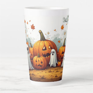 Süße Halloween-Kürbis-Plantage-Geister 👻 Milchtasse
