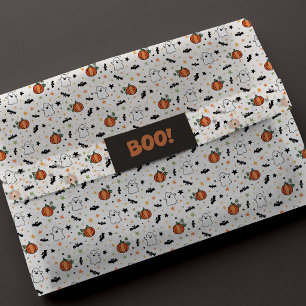 Süße Halloween Kürbisse Fledermäuse Muster Seidenpapier