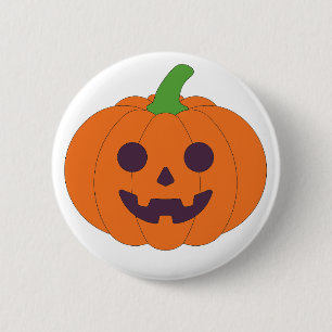 Süße Halloween-Kürbisse und schwarze Katzen Muster Button