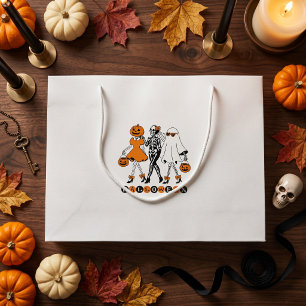 Süße Halloween-Mädchen Skelett-Geist-Kürbis Große Geschenktüte