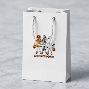 Süße Halloween-Mädchen Skelett-Geist-Kürbis Kleine Geschenktüte