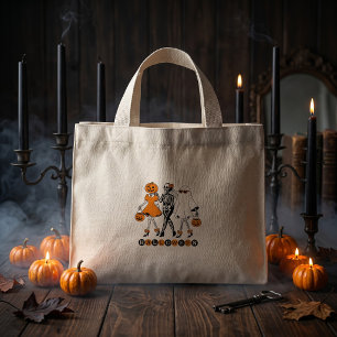 Süße Halloween-Mädchen Skelett Geist Kürbis Mini Stoffbeutel