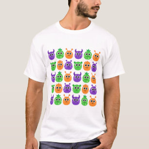 Süße Halloween-Monster mit Glubschaugen T-Shirt
