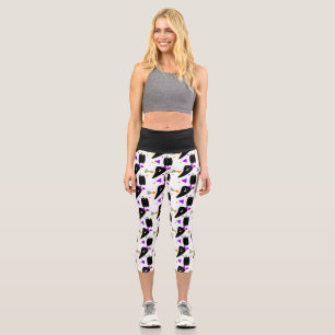 Süße Halloween-Muster-Geister-Sprinkles-Yoga Capri Leggings
